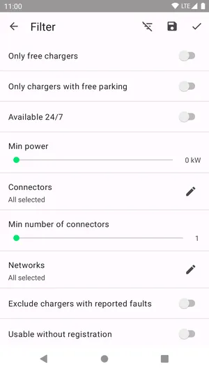 EVMap  EV chargers